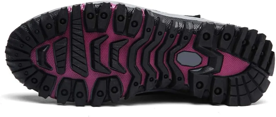 Asifn Men's Outdoor Snow Boots Winter Hiking Trekking Warm Climbing Shoes Booties Mid Top Fur&Plush Fashion Lace-Up