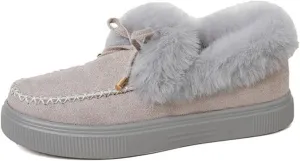 Ladmiple Snow Boots For Women Slip On Warm Fur Lined Winter Ankle Boots Outdoor Short Booties Fashion Comfort Walking Shoes