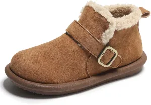 women's snow boots lamb plush short boots thick soles plush insulation Buchan cotton shoes winter short sleeves flat heels