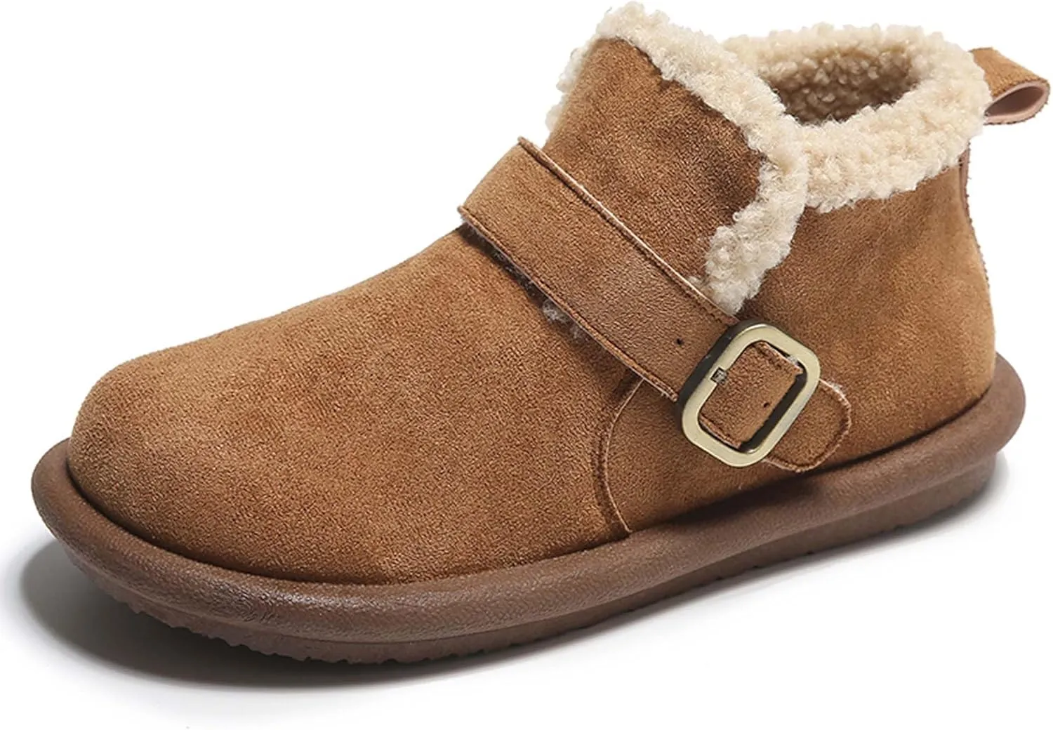 women's snow boots lamb plush short boots thick soles plush insulation Buchan cotton shoes winter short sleeves flat heels